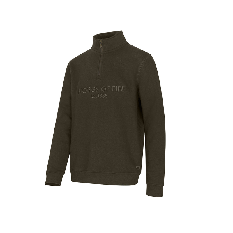 Hoggs of Fife Galloway Plain 1/4 Zip Sweatshirt | Cluny Country
