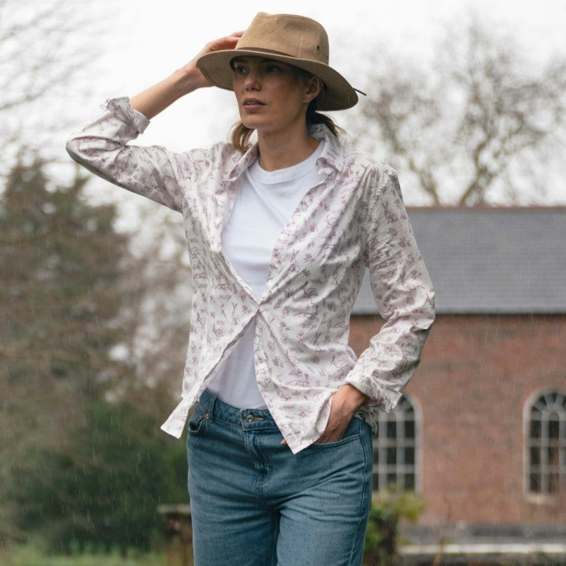 Hoggs of Fife Ladies Hare Print Shirt | Cluny Country