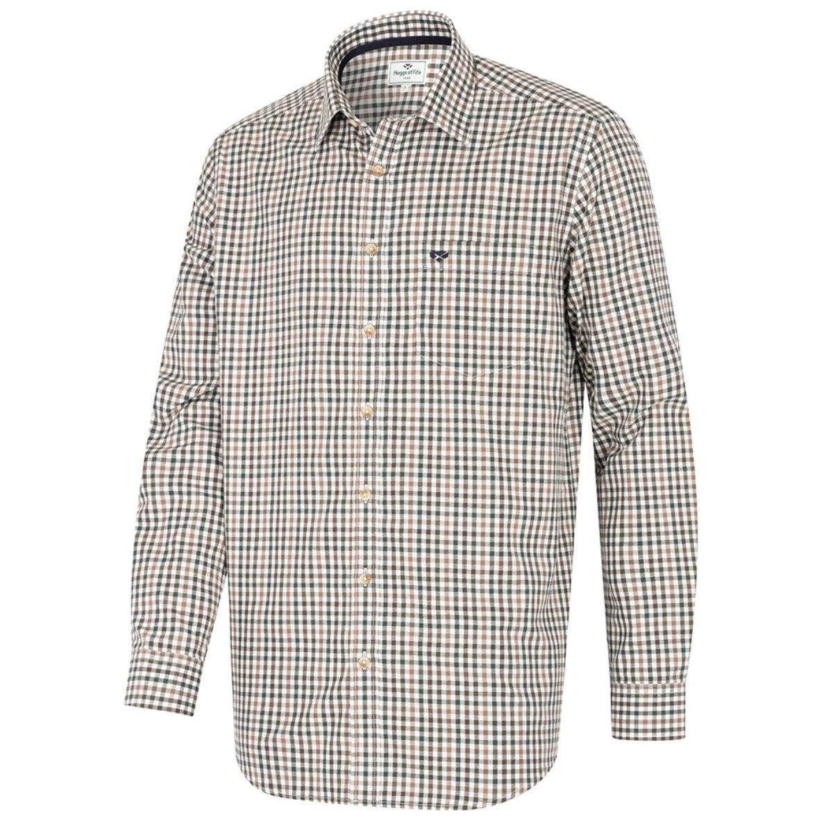 Hoggs of Fife Garvock Cotton Herringbone Shirt | Cluny Country