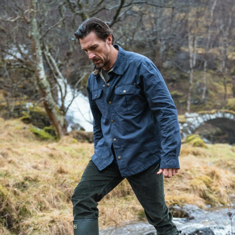 Hoggs of Fife Mens Waxed Canvas Utility Overshirt | Cluny Country