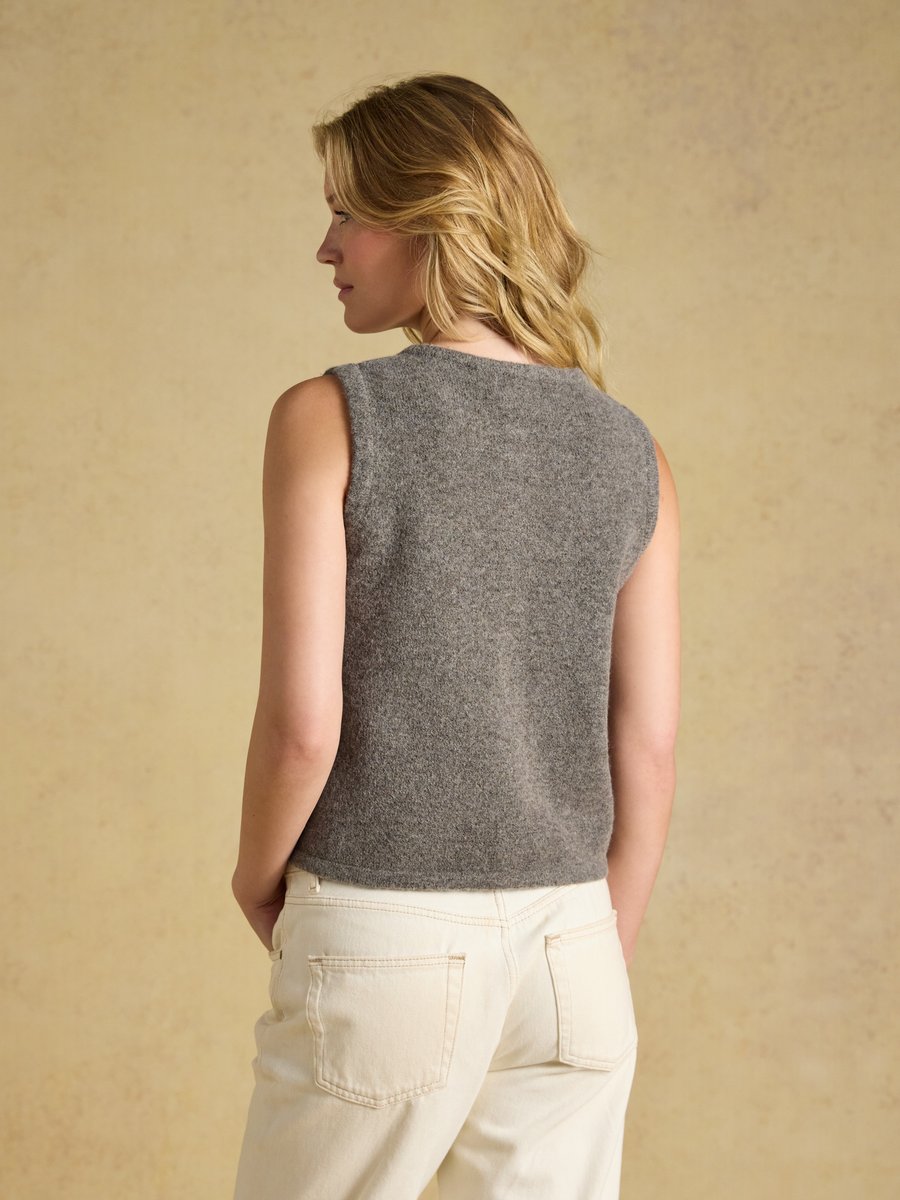 Joules Holly Womens Buttoned Knit Tank | Cluny Country