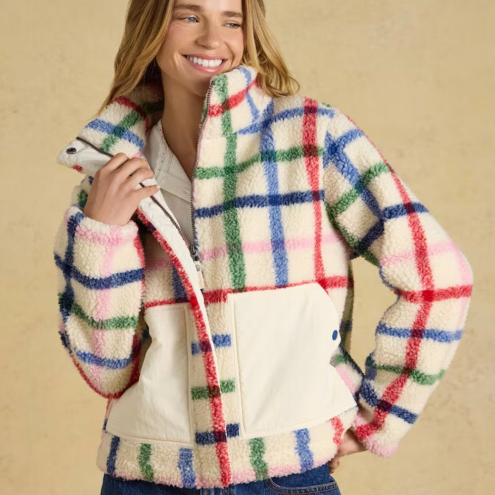 Joules Lottie Womens Borg Fleece Jacket | Cluny Country