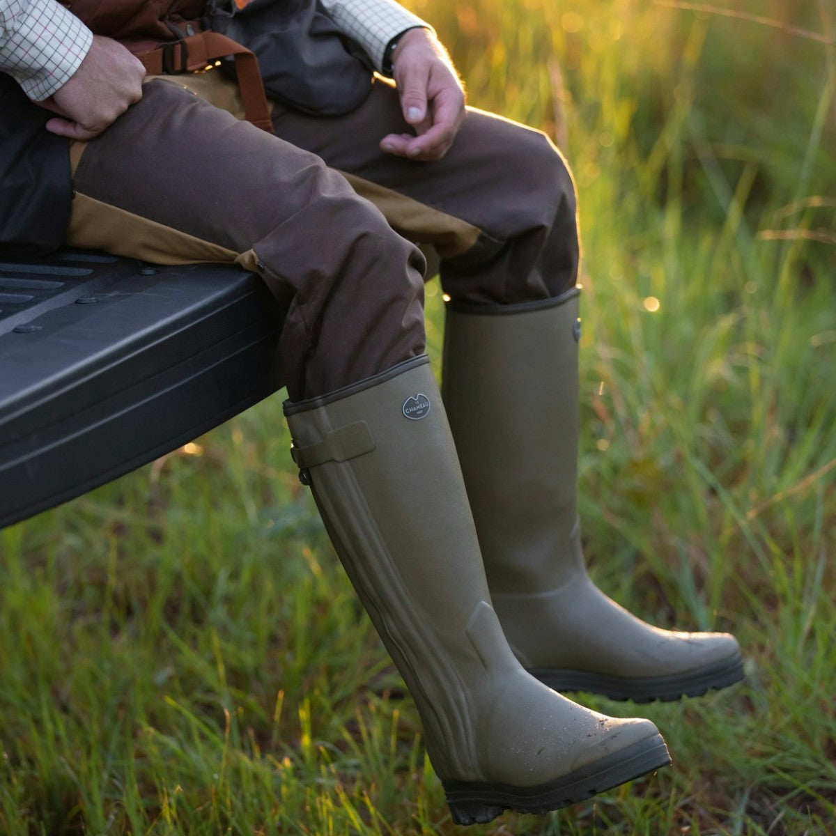 Le Chameau Men's Chasseur Neoprene Lined Boot - Iconic Green | Cluny Country