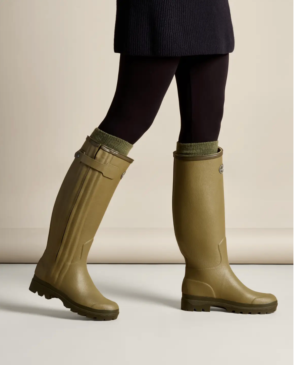 Le Chameau Women's Chasseur Neoprene Lined Boot - Iconic Green | Cluny Country