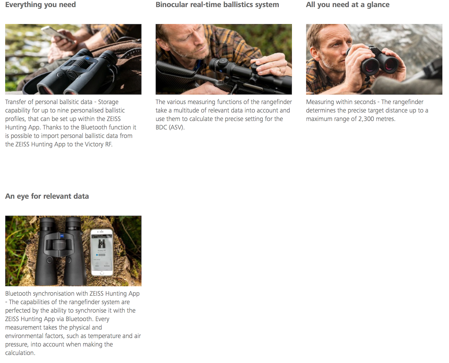 Zeiss Victory RF 10x42 Rangefinder Binoculars | Cluny Country 