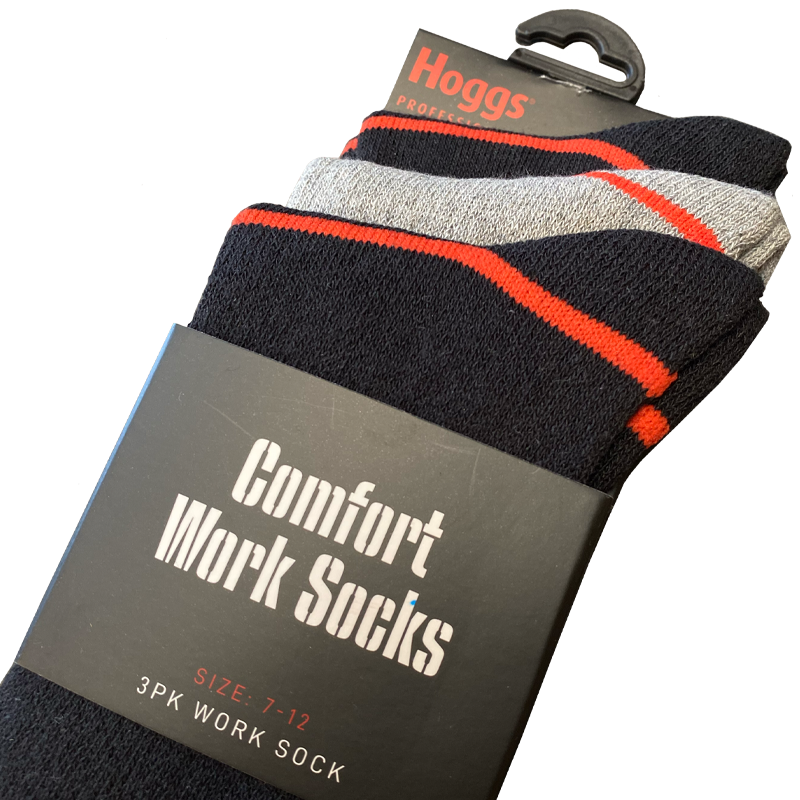 Hoggs of Fife Comfort Cotton Work Socks (3 Pack) 7-12 (One size) | Cluny Country