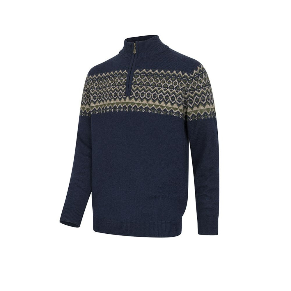 Hoggs of Fife Colonsay Fair Isle 1/4 Zip Pullover | Cluny Country
