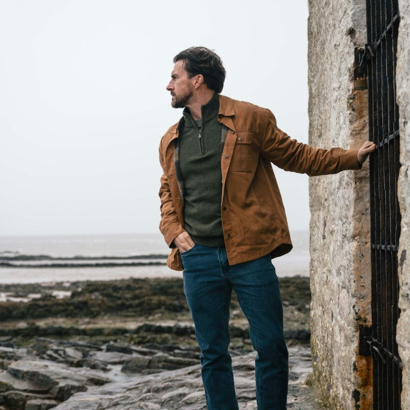 Hoggs of Fife Mens Waxed Canvas Utility Overshirt | Cluny Country 
