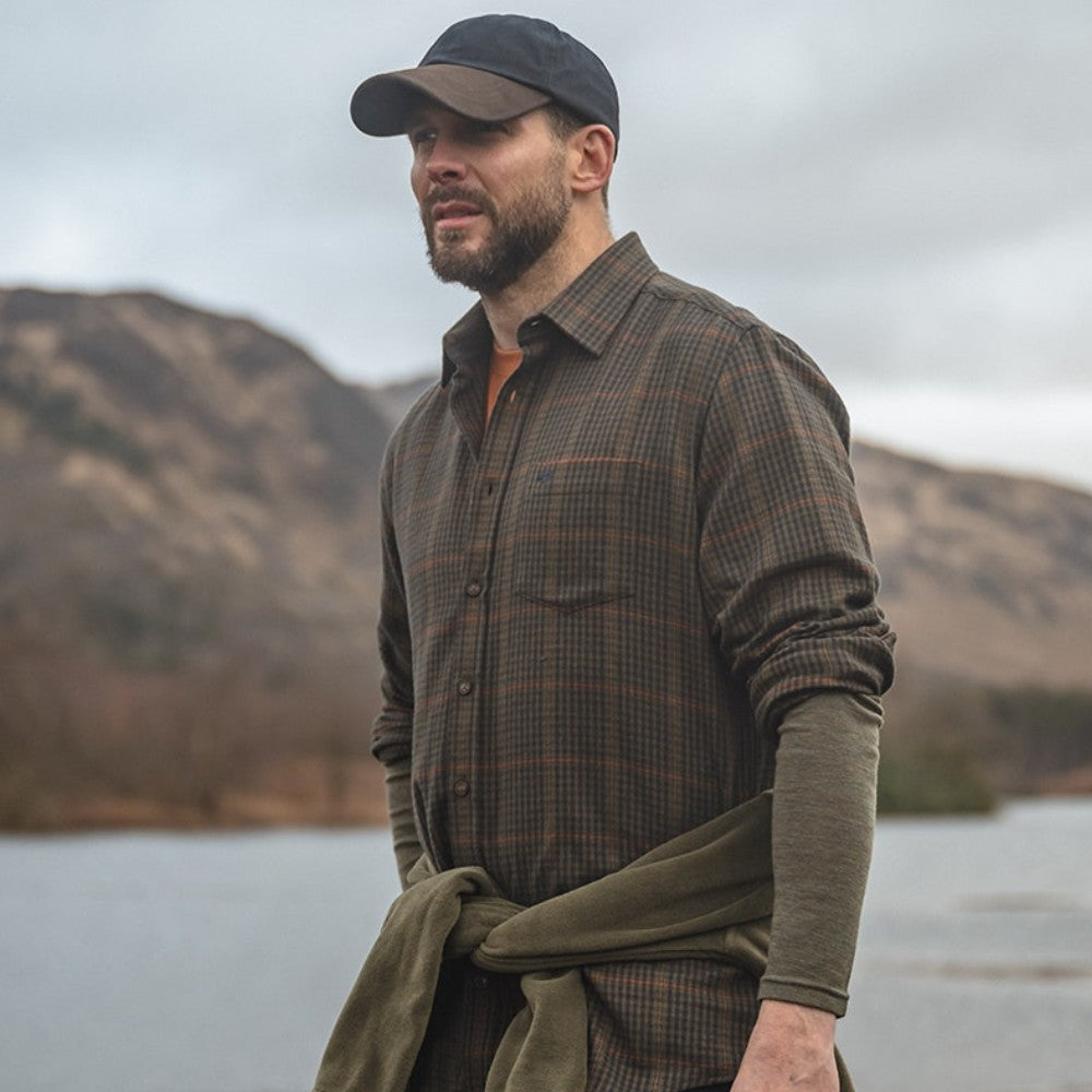 Hoggs of Fife Harris Cotton/Wool Check Shirt | Cluny Country 