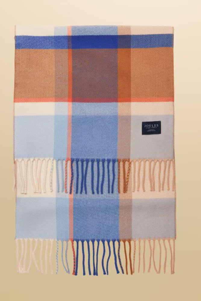 Joules Langtree Womens Checked Scarf | Cluny Country 
