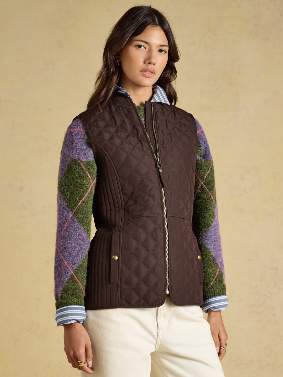 Joules Minx Womens Quilted Gilet | Cluny Country