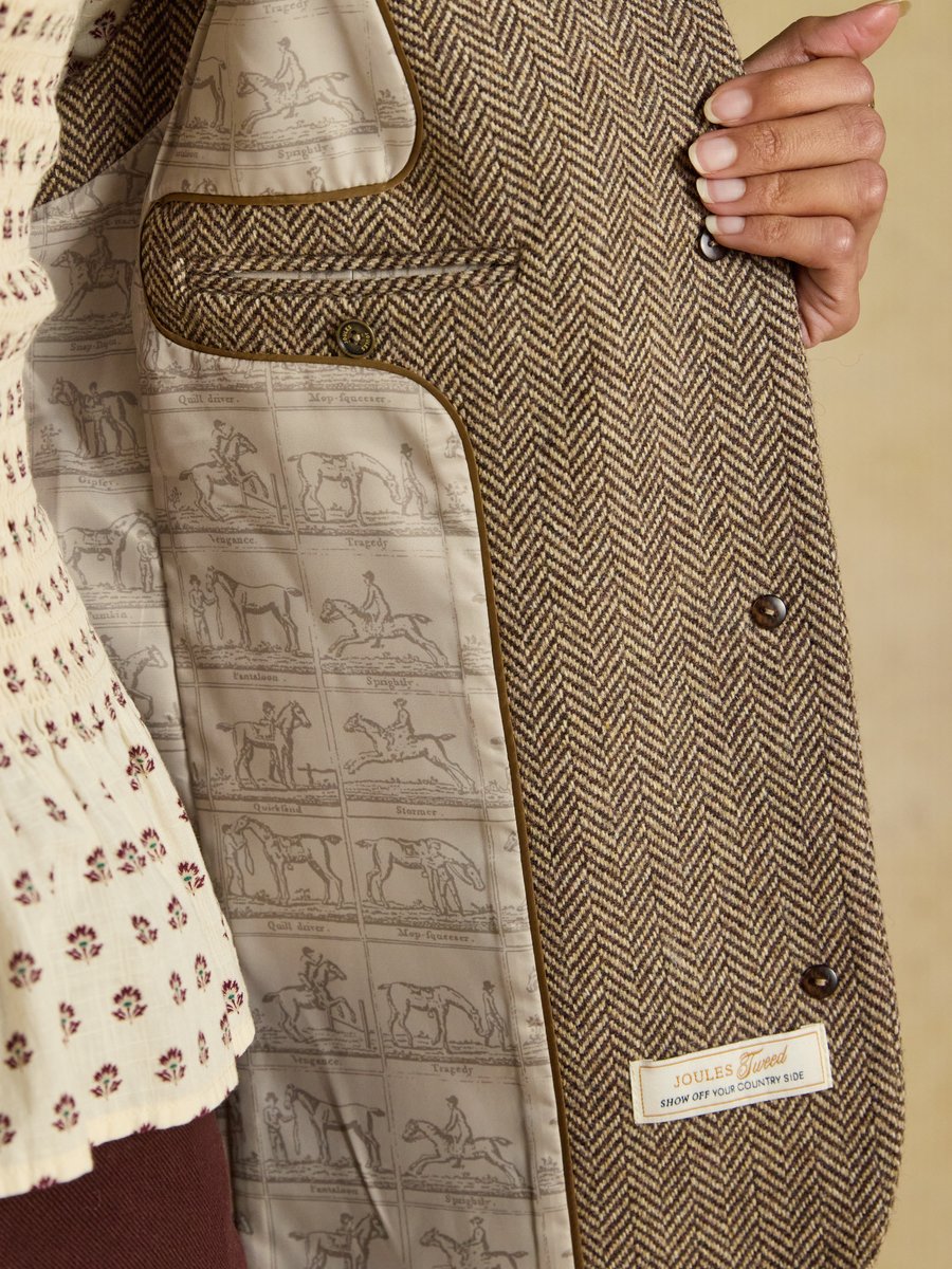 Joules Nehru Womens Tweed Fitted Gilet | Cluny Country 