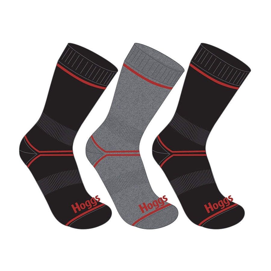 Hoggs of Fife Comfort Cotton Work Socks (3 Pack) 7-12 (One size)  | Cluny Country 