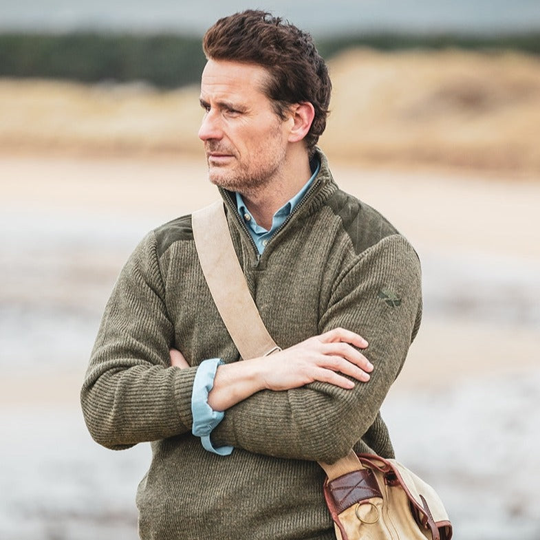 Hoggs of Fife Hebrides Zip Neck Windproof Pullover  | Cluny Country 